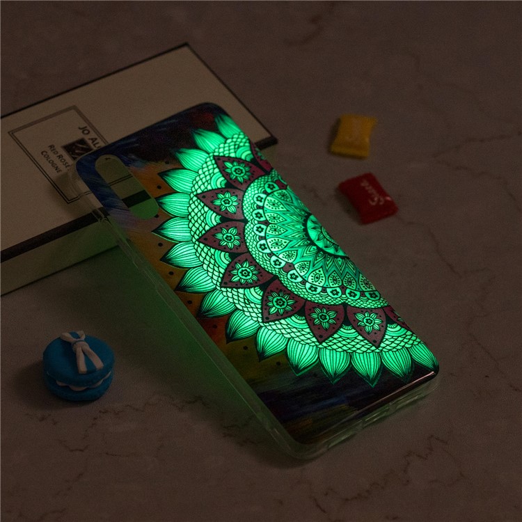 Luminous IMD Patterned Soft TPU Cellphone Cover Case for Huawei P20 - Mandala Flower-6