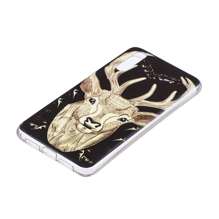Luminosa IMD Modelado Carcasa De Teléfono Móvil TPU Suave Para Huawei P20 - Alce-2