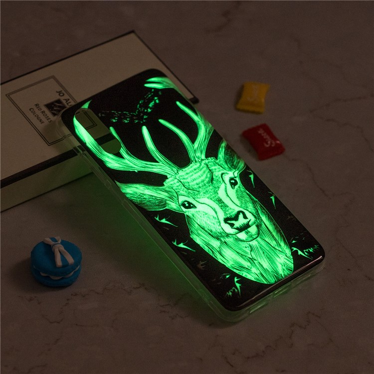Luminosa IMD Modelado Carcasa De Teléfono Móvil TPU Suave Para Huawei P20 - Alce-6