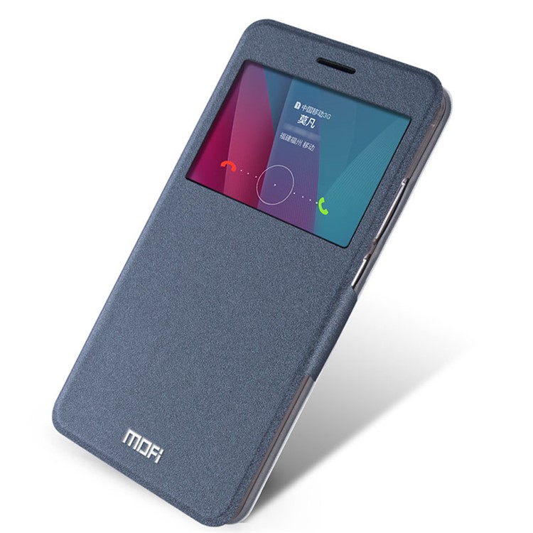 MOFI Hui Series View Windows Leather Case for Huawei Honor Play 5X / Honor 5X - Grey-1