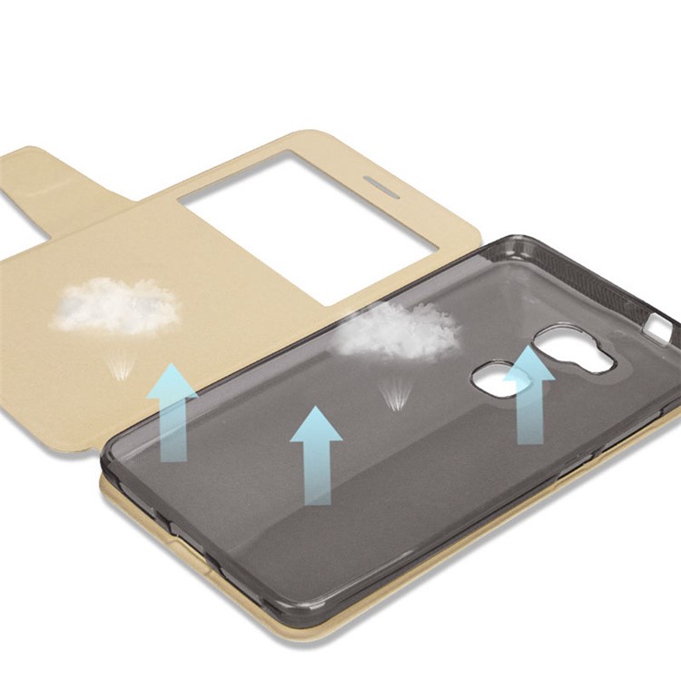 MOFI Hui Series Stand Leather Case for Huawei Honor Play 5X / Honor 5X - Champagne-3