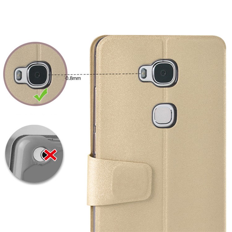 MOFI Hui Series Stand Leather Case for Huawei Honor Play 5X / Honor 5X - Champagne-4