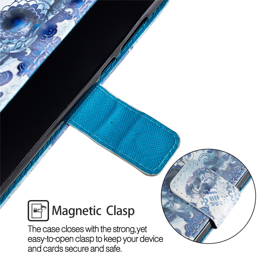Pattern Printing PU Leather Magnetic Wallet Cell Phone Cover for Huawei P20 - Cool Skull-6