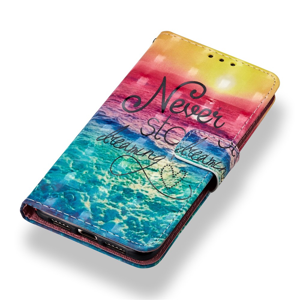 Pattern Printing PU Leather Protection Mobile Phone Shell for Huawei P20 - Never Stop Dreaming-4