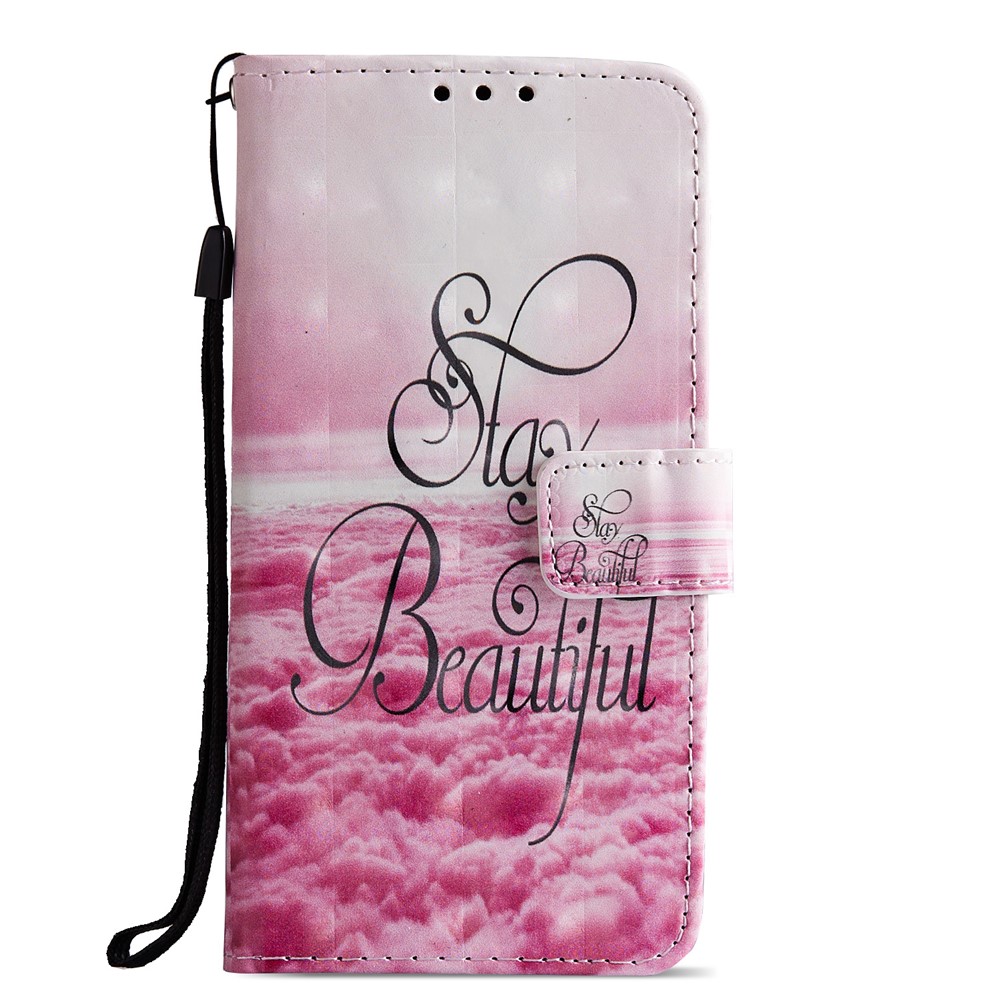 Pattern Printing Wallet Leather Phone Casing with Stand for Huawei P20 - Stay Beautiful-2