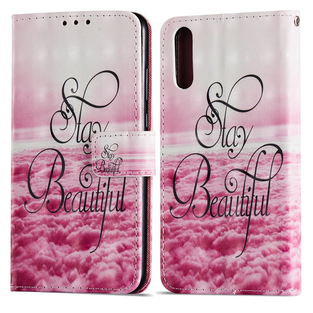 Pattern Printing Wallet Leather Phone Casing with Stand for Huawei P20 - Stay Beautiful-8