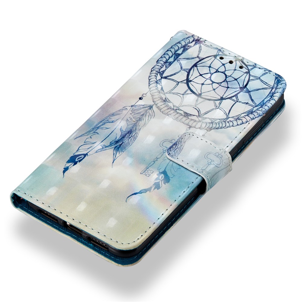 Pattern Printing Magnetic Leather Wallet Case Cover Shell for Huawei P20 - Dream Catcher-4