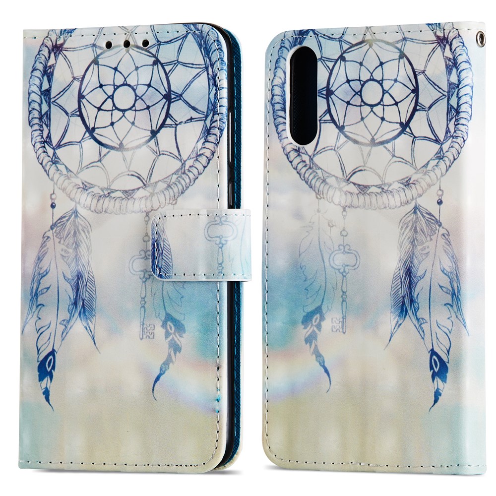 Pattern Printing Magnetic Leather Wallet Case Cover Shell for Huawei P20 - Dream Catcher-8