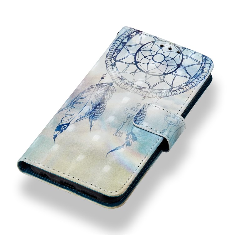 Para Huawei P20 Lite / Nova 3e (china) Estampado De Patrones De Cuero Soporte Magnético Cubierta - Atrapasueños-4