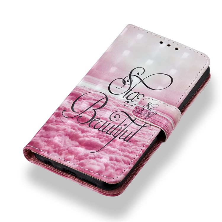 For Huawei P20 Lite / Nova 3e (China) Pattern Printing Leather Stand Magnetic Phone Casing - Stay Beautiful-4