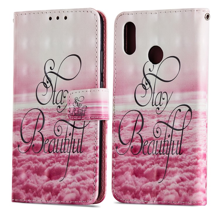 For Huawei P20 Lite / Nova 3e (China) Pattern Printing Leather Stand Magnetic Phone Casing - Stay Beautiful-7