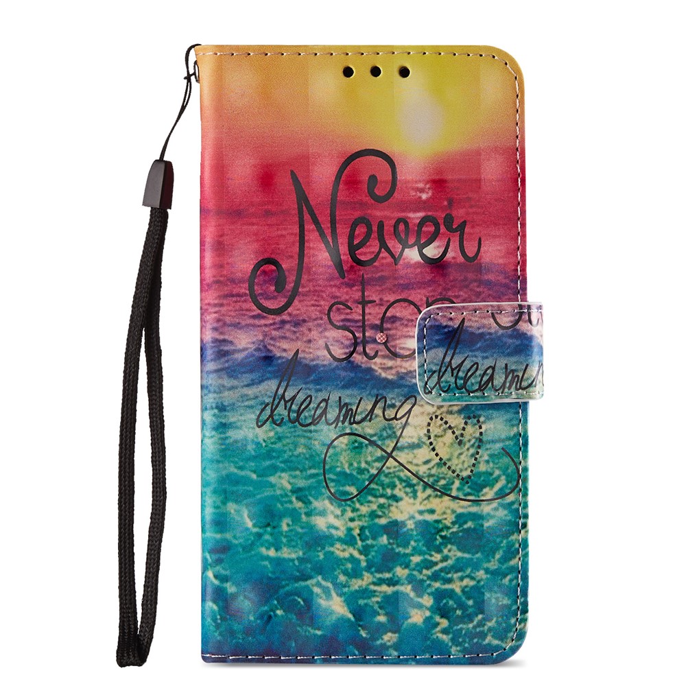 Para Huawei P20 Lite / Nova 3e (china) Estampado De Patrones De Cuero Soporte Magnético Teléfono Móvil - Nunca Dejes De Aprender-2