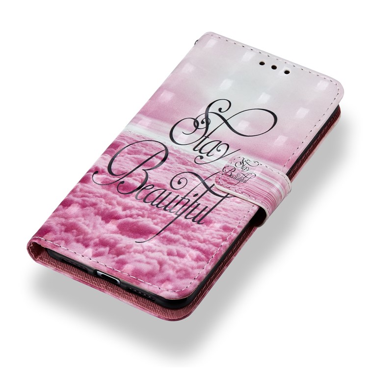 Pattern Printing Light Spot Decor Leather Stand Protective Phone Case for Huawei P20 Pro - Stay Beautiful-4