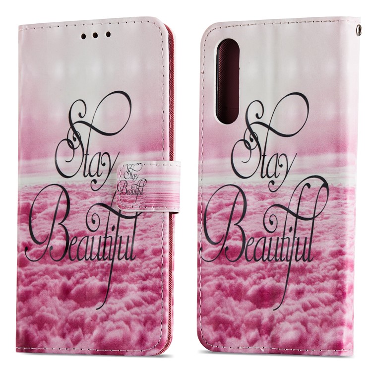 Pattern Printing Light Spot Decor Leather Stand Protective Phone Case for Huawei P20 Pro - Stay Beautiful-8