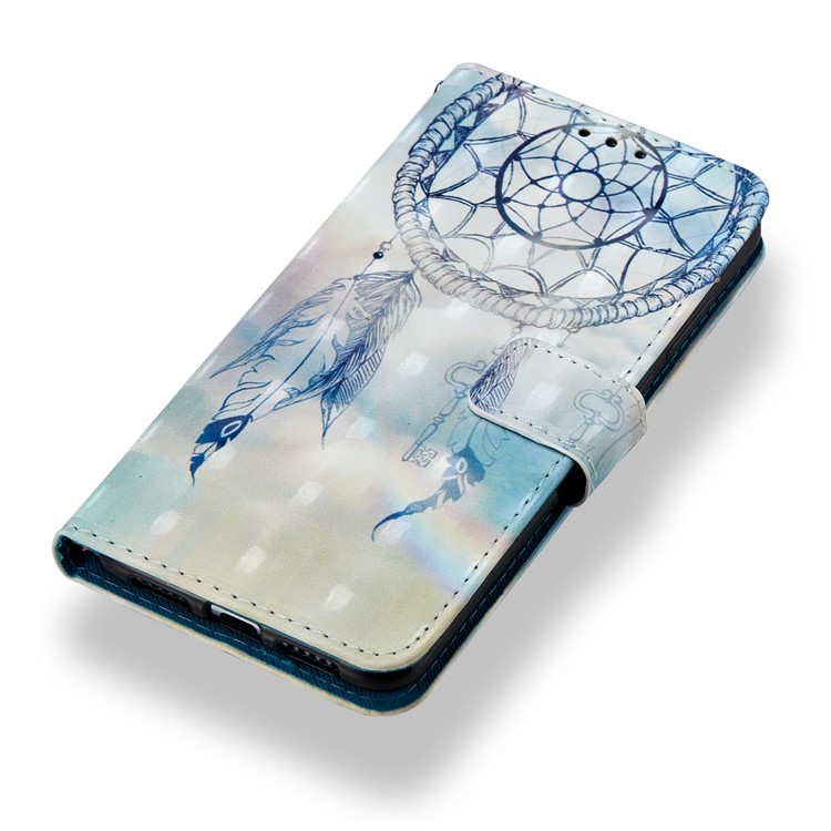 Pattern Printing Light Spot Decor Leather Stand Protective Phone Casing for Huawei P20 Pro - Dream Catcher and Feather-7