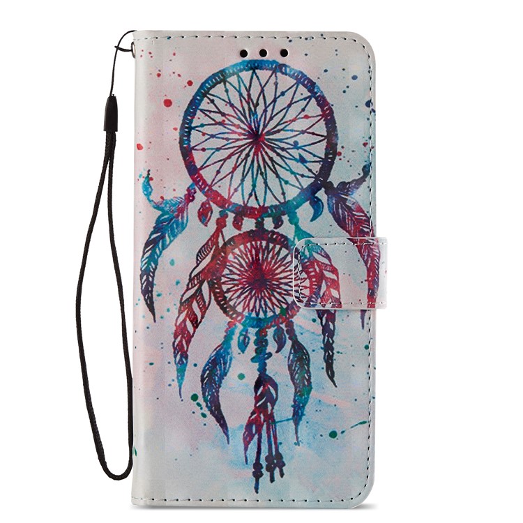 Pattern Printing Light Spot Decor Leather Stand Protective Cover for Huawei P20 Pro - Colorful Dream Catcher-3