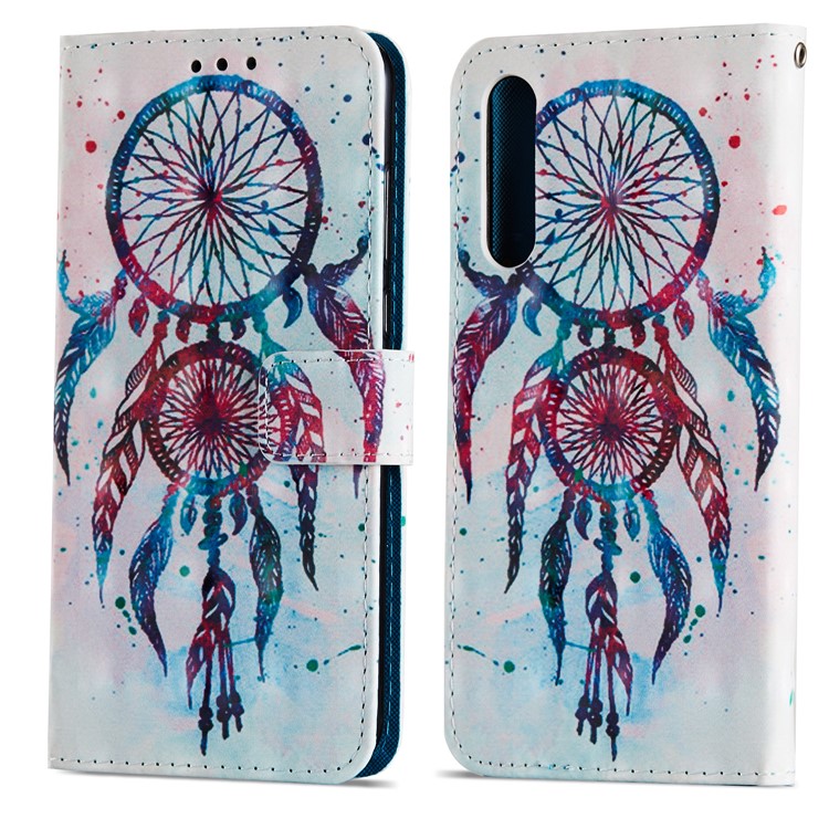 Pattern Printing Light Spot Decor Leather Stand Protective Cover for Huawei P20 Pro - Colorful Dream Catcher-15
