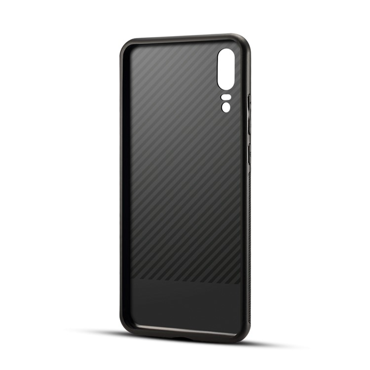 Pattern Printing PU Leather Coated PC + TPU Hybrid Back Cover for Huawei P20 - Pretty Flower Pattern-3