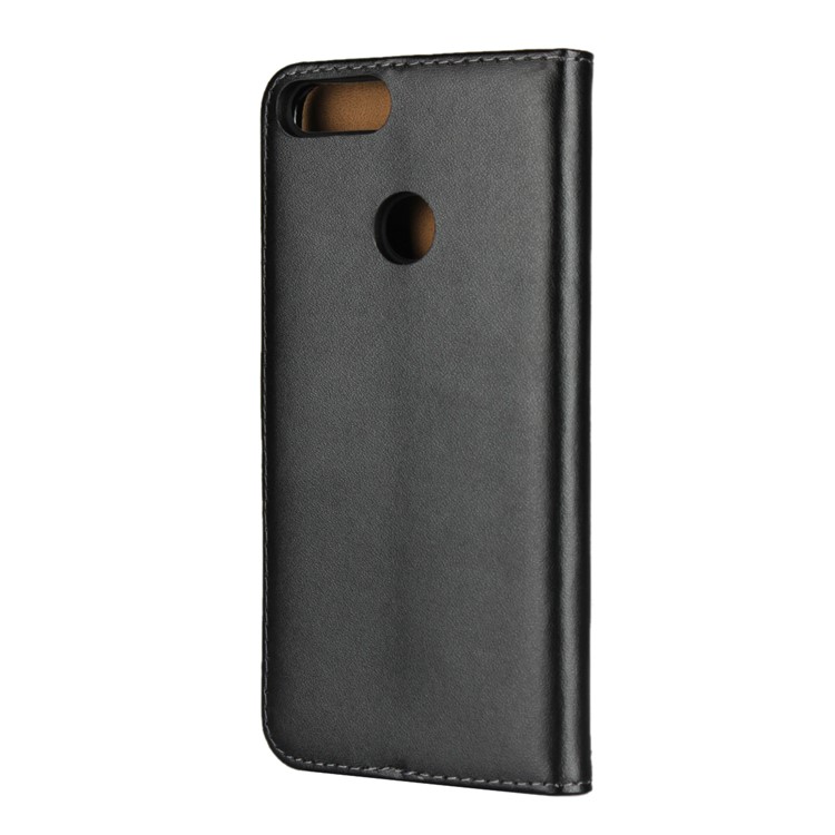 Wallet Stand Split Leather Protection Mobile Phone Case for Huawei P Smart / Enjoy 7S - Black-3