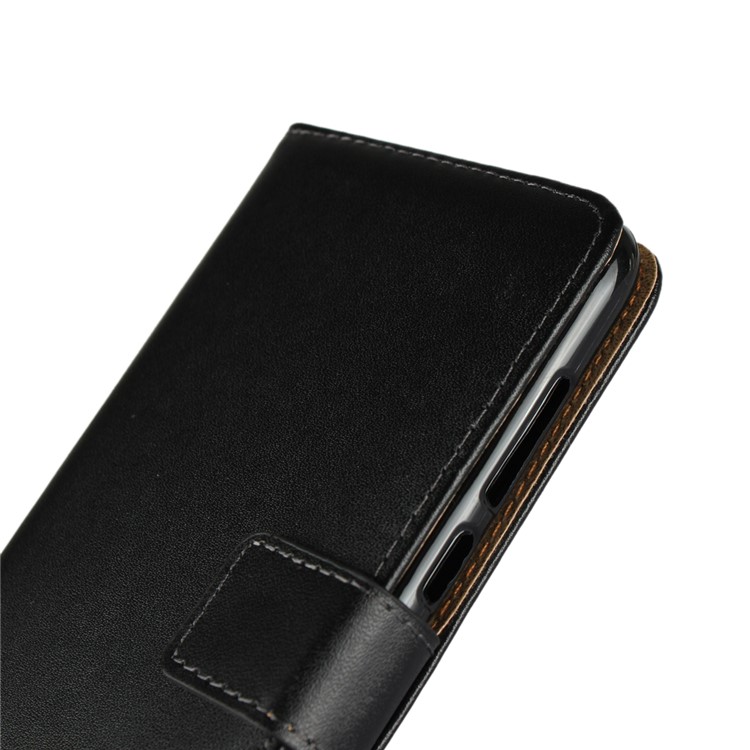 Wallet Stand Split Leather Protection Mobile Phone Case for Huawei P Smart / Enjoy 7S - Black-8