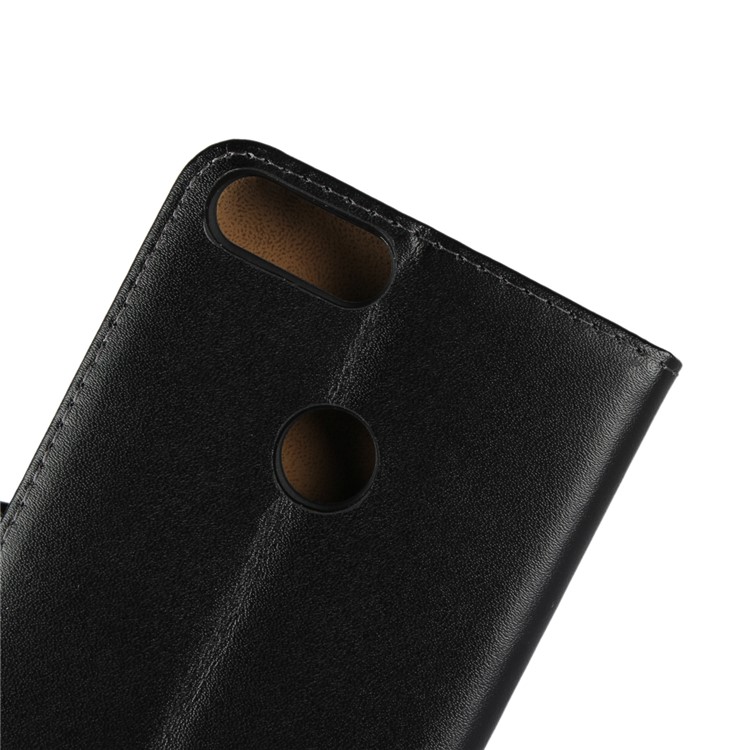 Wallet Stand Split Leather Protection Mobile Phone Case for Huawei P Smart / Enjoy 7S - Black-9