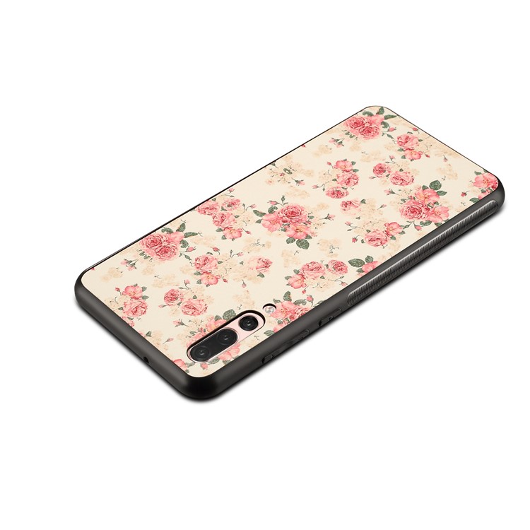 Pattern Printing PU Leather Coated PC + TPU Hybrid Mobile Phone Case for Huawei P20 Pro - Elegant Peony-4