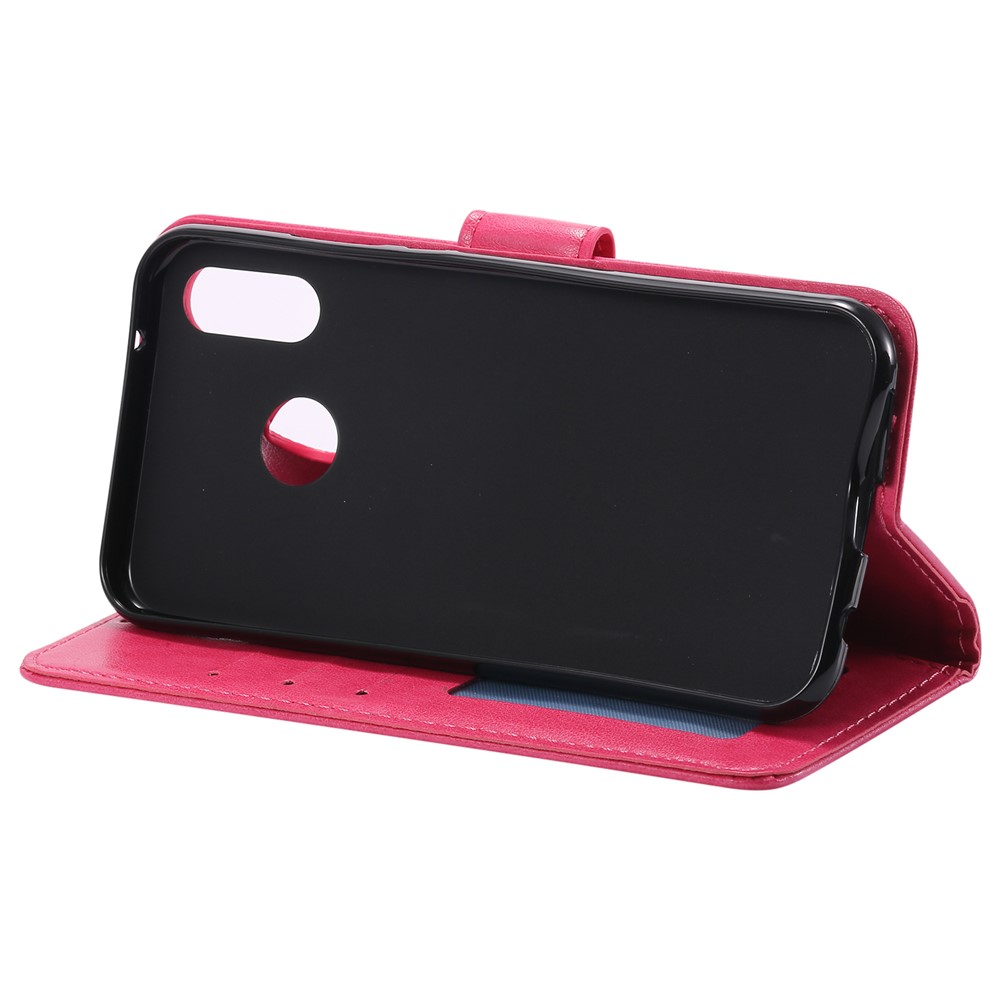 Imprinted Mandala Pattern PU Leather Wallet Stand Cover Case for Huawei P20 Lite / Nova 3e - Rose-8