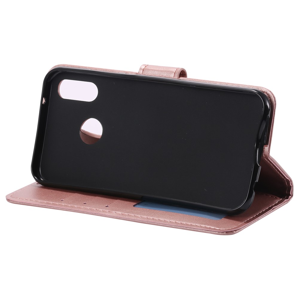 Imprinted Mandala Pattern Leather Wallet Phone Casing for Huawei P20 Lite / Nova 3e - Rose Gold-8