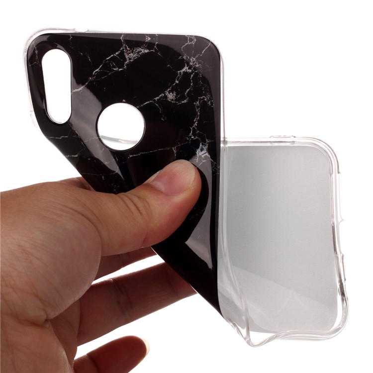 Para Huawei P20 Lite / Nova 3e Marble Pattern IMD TPU Funda Para Teléfono Móvil - Negro-4