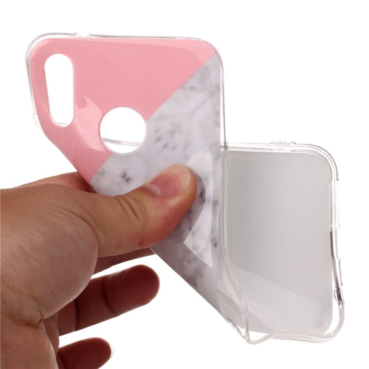 For Huawei P20 Lite / Nova 3e Marble Pattern IMD TPU Cellphone Cover - Pink / Grey / Black-4