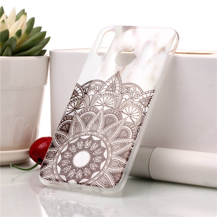 Para Huawei P20 Lite / Nova 3e Patrón De Mármol IMD TPU CUBIERTA DE ACCESORIO - Patrón Mandala-1