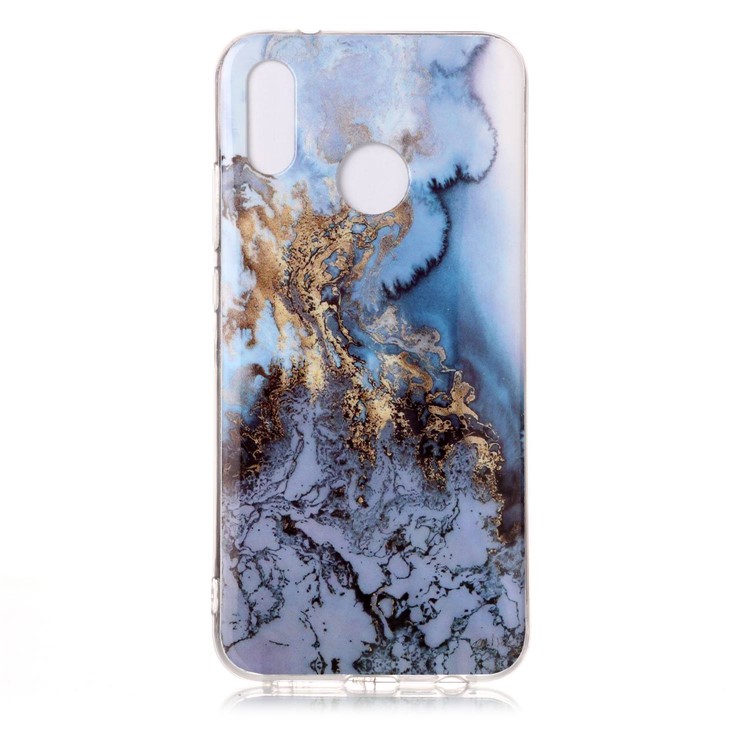 Pour Huawei P20 Lite / Nova 3e Marble Modèle IMD Shel Accessoire de Téléphone TPU - Bébé Bleu