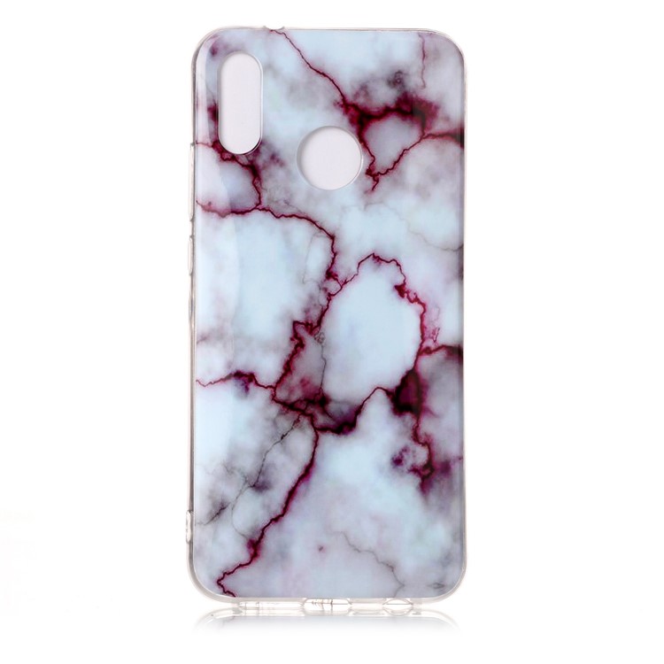 For Huawei P20 Lite / Nova 3e Marble Pattern IMD TPU Phone Protection Cover - Purple-2