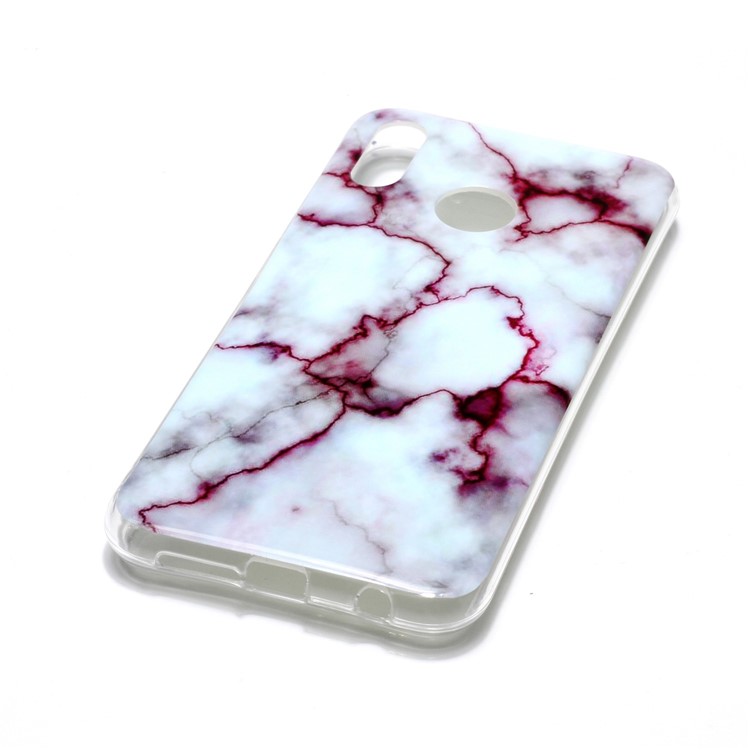 For Huawei P20 Lite / Nova 3e Marble Pattern IMD TPU Phone Protection Cover - Purple-3