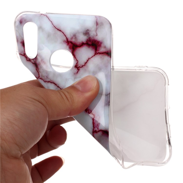 For Huawei P20 Lite / Nova 3e Marble Pattern IMD TPU Phone Protection Cover - Purple-4