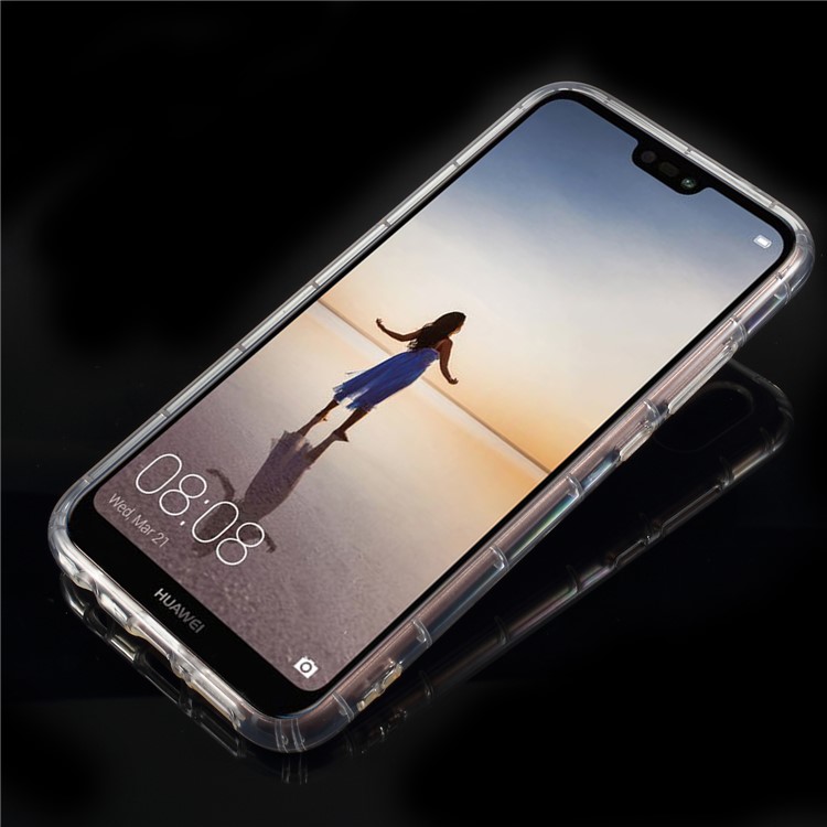 50Pcs Drop-proof Clear TPU Mobile Phone Back Case for Huawei P20 Lite/Nova 3e-2