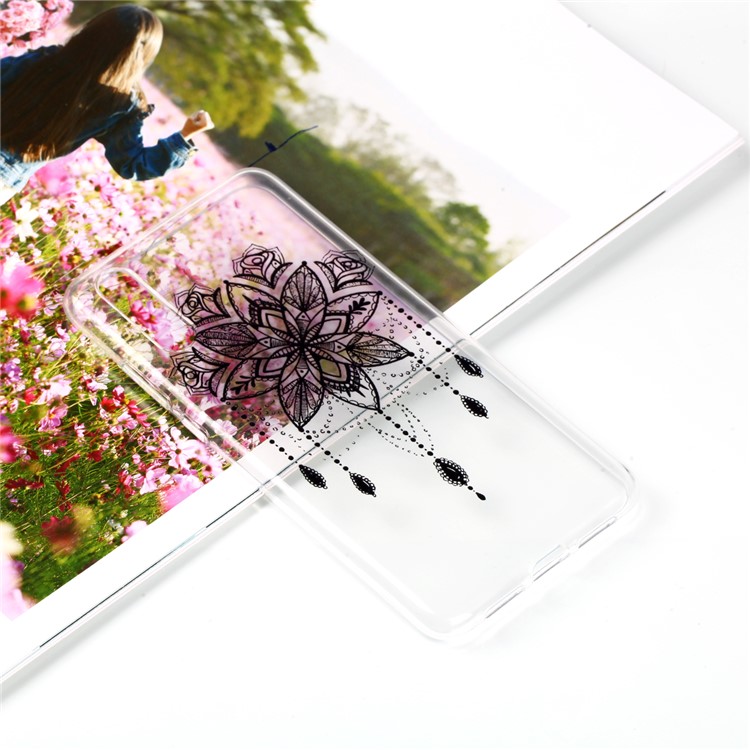 Pattern Printing Soft TPU Gel Case for Huawei P20 - Retro Flower-1
