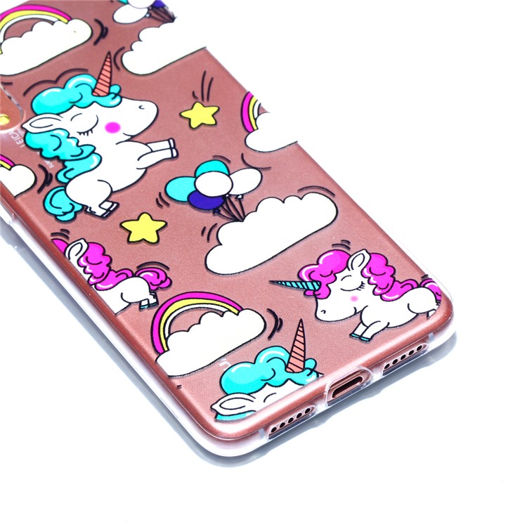 Pattern Printing Soft TPU Gel Back Cover for Huawei P20 - Cartoon Unicorn-3