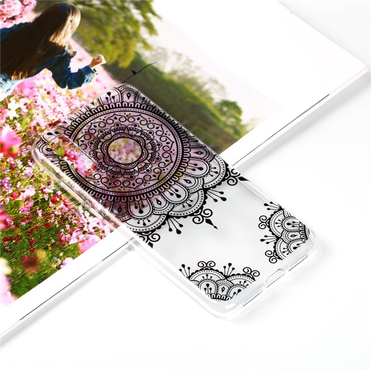 Pattern Printing Soft TPU Protection Phone Shell for Huawei P20 - Lace Pattern-1