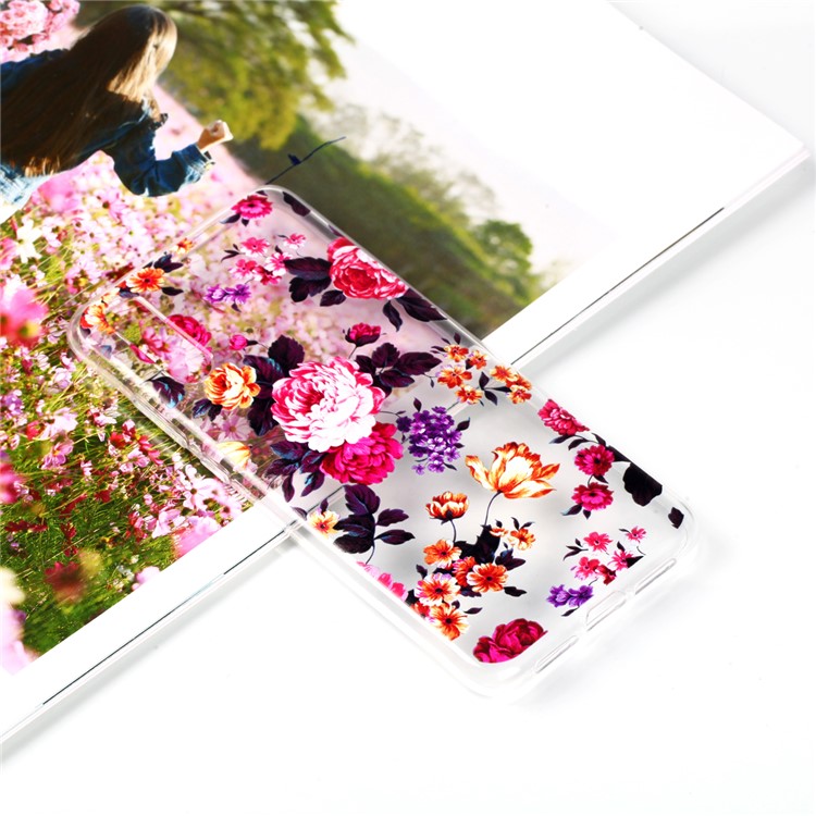 Pattern Printing Soft TPU Phone Casing Accessory for Huawei P20 - Beautiful Flowers-1