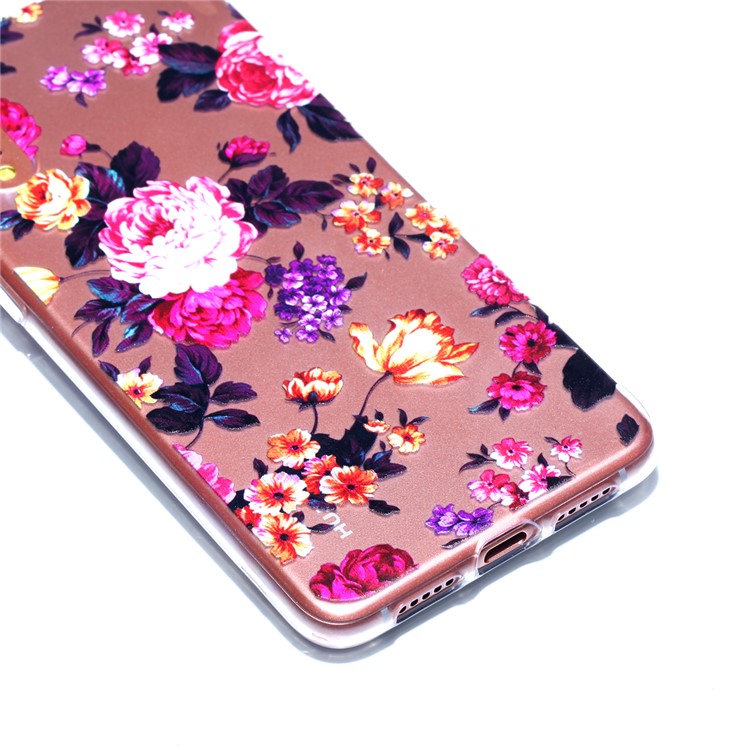 Pattern Printing Soft TPU Phone Casing Accessory for Huawei P20 - Beautiful Flowers-3