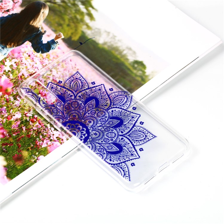 Pattern Printing Soft TPU Back Case for Huawei P20 - Mandala Flower-1