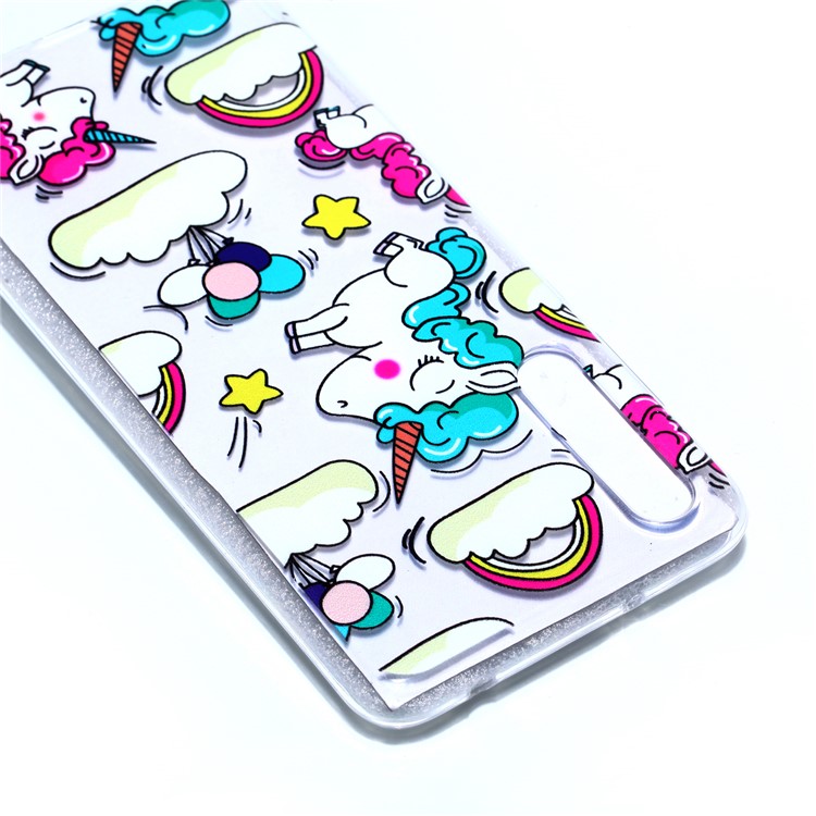 Pattern Printing Soft TPU Gel Back Shell for Huawei P20 Pro - Unicorn-4