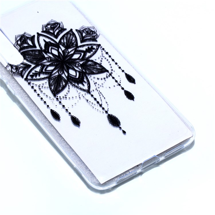 Pattern Printing Soft TPU Gel Back Casing Shell for Huawei P20 Pro - Retro Flower-3