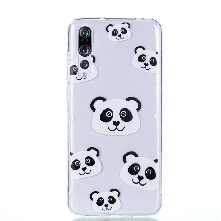 Pattern Printing Soft TPU Gel Back Cellphone Case for Huawei P20 Pro - Panda-2