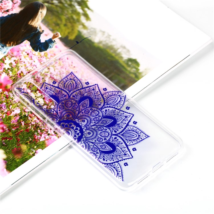 Pattern Printing Soft TPU Gel Back Phone Case for Huawei P20 Pro - Mandala Flower-1