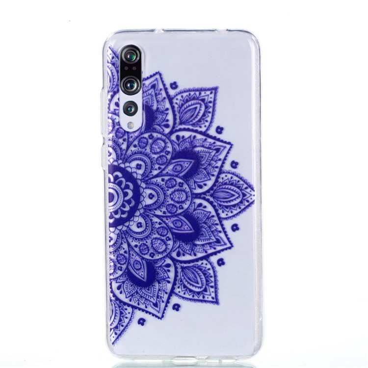 Pattern Printing Soft TPU Gel Back Phone Case for Huawei P20 Pro - Mandala Flower-2