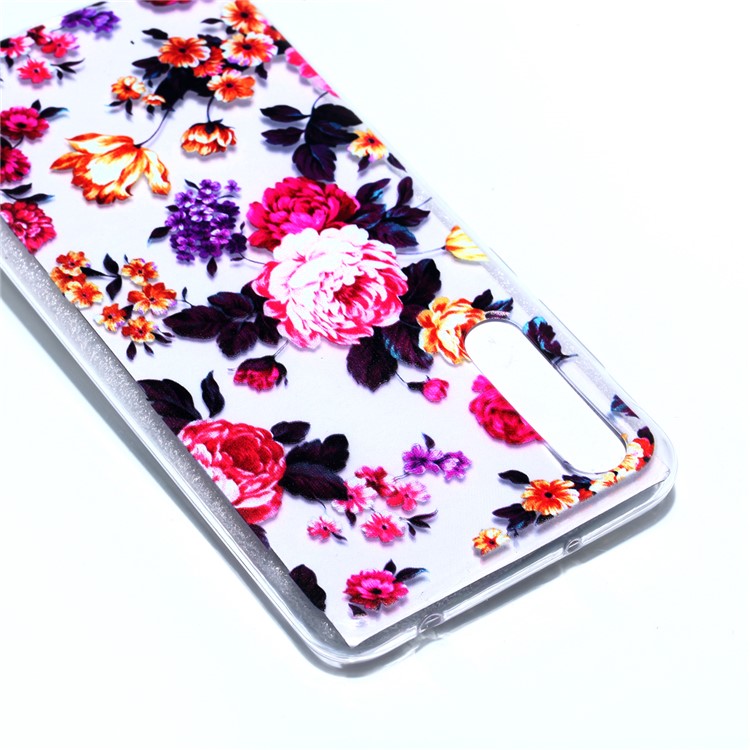 Pattern Printing Soft TPU Gel Back Phone Cover for Huawei P20 Pro - Beautiful Flowers-4