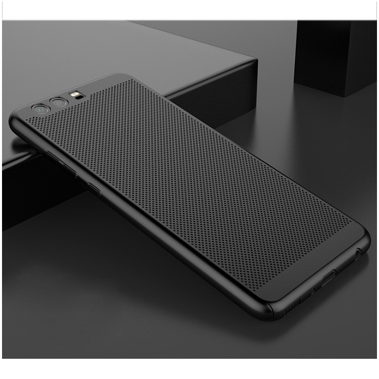 Hollow Mesh Heat Dissipation Matte PC Hard Case for Huawei P10 - Black-1