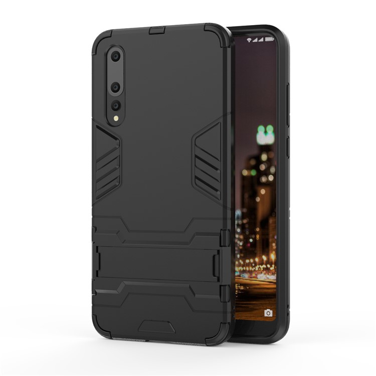 Cool Guard PC TPU Combo Mobile Casing with Kickstand for Huawei P20 Pro - Black-2